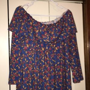 1X (12/14) J mode off shoulder long sleeve maxi